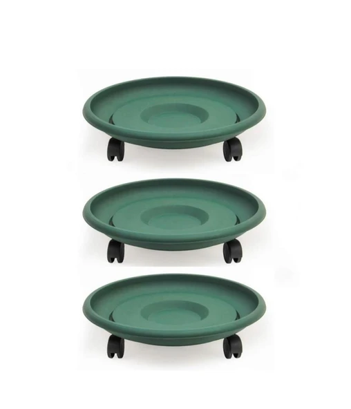 Omnipazar SO-TT02 Tekerlekli Saksı Tabağı No 2 Yeşil 3 Adet ürün görseli