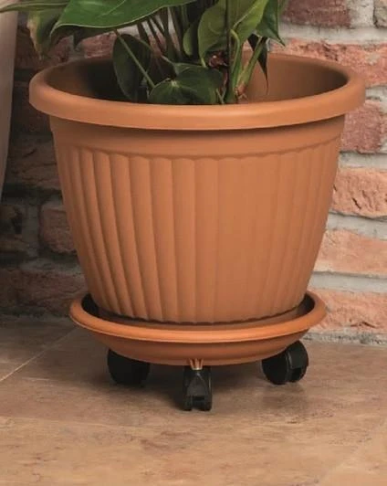 Omnipazar SO-TT02 Tekerlekli Saksı Tabağı No 2 Kiremit 3 Adet - Resim 3