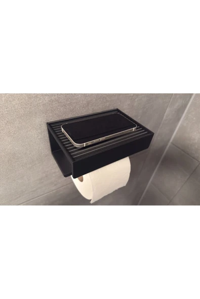 Yapışkanlı Tuvalet Kağıdı Askısı Banyo Tuvalet Kağıtlığı Aparatı-Peçetelik Organizer Plastik - 1