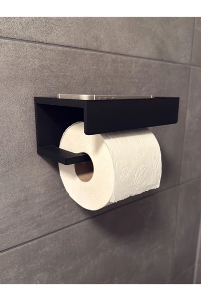 Yapışkanlı Tuvalet Kağıdı Askısı Banyo Tuvalet Kağıtlığı Aparatı-Peçetelik Organizer Plastik - 2