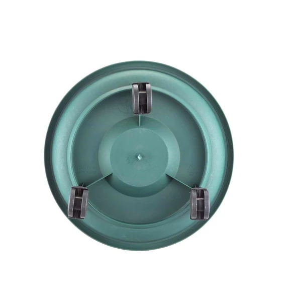 Omnipazar SO-TT02 Tekerlekli Saksı Tabağı No 2 Yeşil 3 Adet - Resim 3