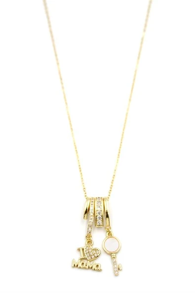 I Love Mama Kolye - Altın ürün görseli 1