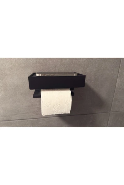 Yapışkanlı Tuvalet Kağıdı Askısı Banyo Tuvalet Kağıtlığı Aparatı-Peçetelik Organizer Plastik - 3