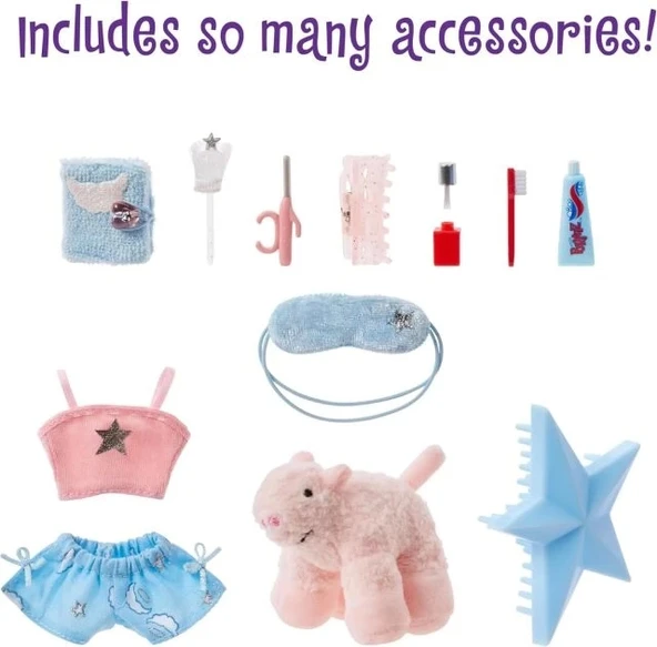 Bratz Pijama Partisi Cloe Moda Bebeği ve 2 Takım Pijama - 4