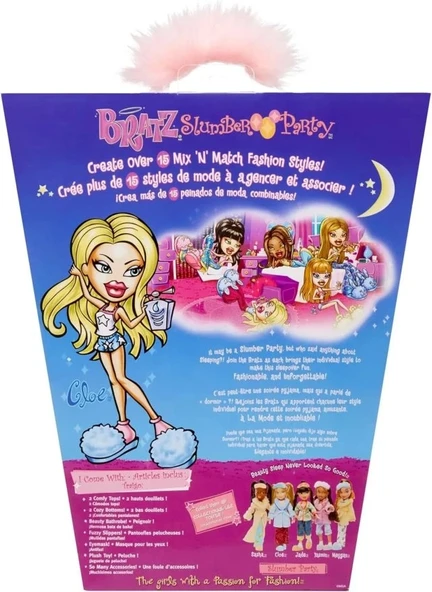 Bratz Pijama Partisi Cloe Moda Bebeği ve 2 Takım Pijama - 7
