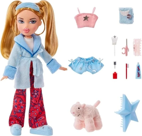 Bratz Pijama Partisi Cloe Moda Bebeği ve 2 Takım Pijama - 2