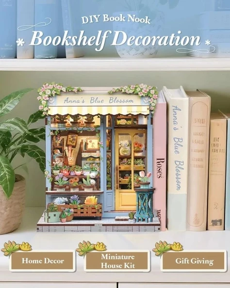 CUTEBEE DIY Kitap Köşesi Seti Toz Kapaklı - 6