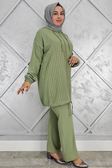 KADIN DESEN KOMBİNLİ TESETTÜR TAKIM - Resim 2