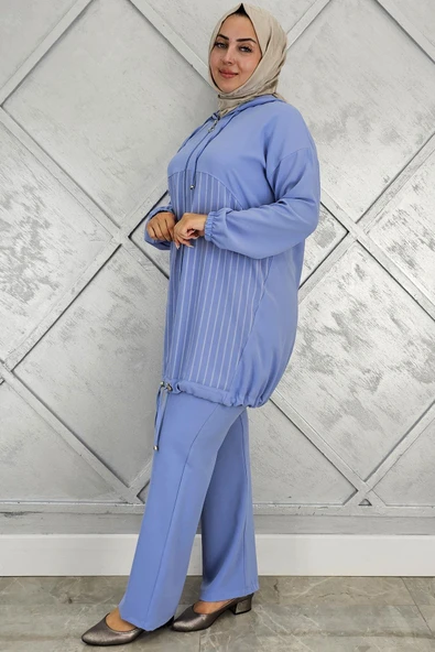 KADIN DESEN KOMBİNLİ TESETTÜR TAKIM - Resim 4