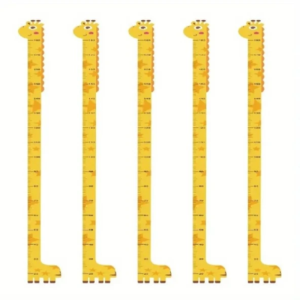 Sevimli Sarı Zürafa Boy Ölçüsü Sticker - 2