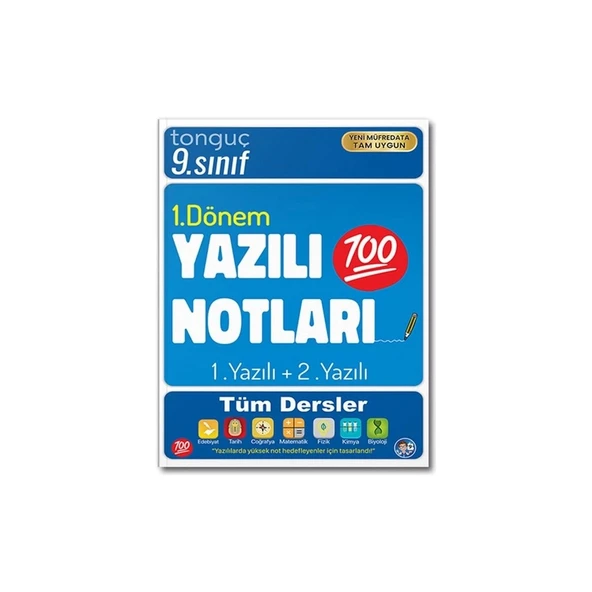 Tonguç 9. Sınıf 1. Dönem Yazılı Notları 1, Yazılı 2. Yazılı ürün görseli