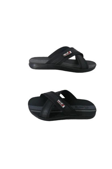 Muyaa Erkek Çocuk Siyah Çapraz Bantlı Terlik - 5