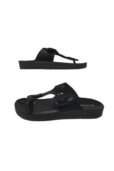 GEZER Siyah Unisex Rahat Hafif Ve Şık Parmak Arası Terlik ürün görseli