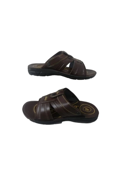 Ziley Zl022-010 Erkek Kahve Günlük Yürüyüş Terlik Sandalet
