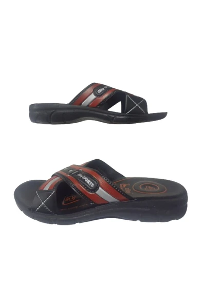 Ziley Unısex Siyah-Turuncu Ultra Hafif Günlük Terlik zley7997