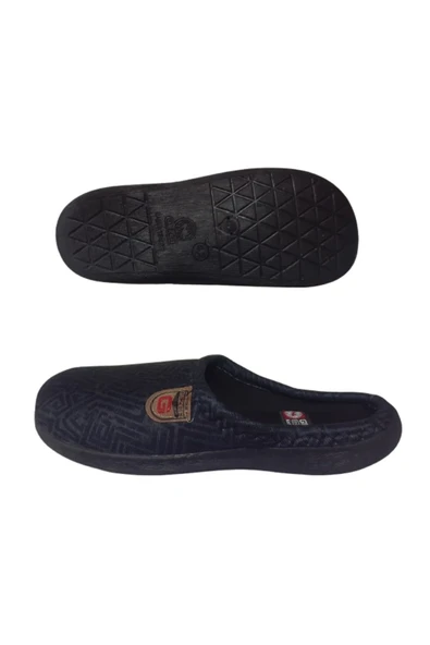 GEZER Erkek Lacivert -Mavi Çizgili Ortopedik Taban Günlük Ev İçi Terlik Gezerr302-11 - 5