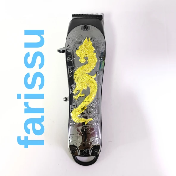 WAER Profesyonel Şarjlı Saç Sakal Tıraş Makinesi - WA-0191 Altın Ejderha Tasarımlı - 4