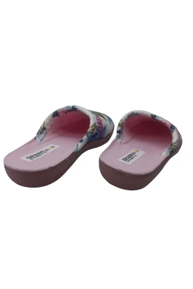 GEZER Kız Çocuk Beyaz-Pembe Çocuk Figürlü Ev İçi Terlik - 6