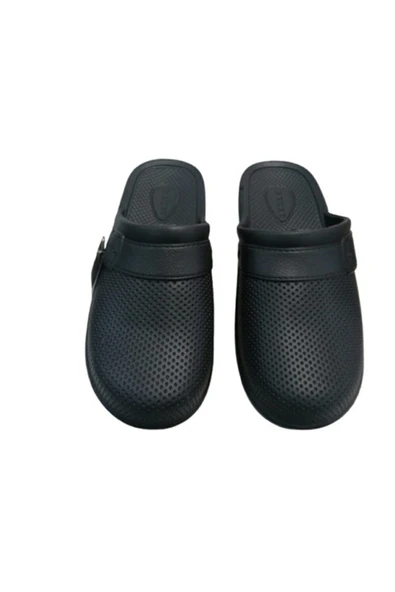 GEZER Ge193-10 Unisex Siyah Kapalı Banyo Terliği - Resim 5