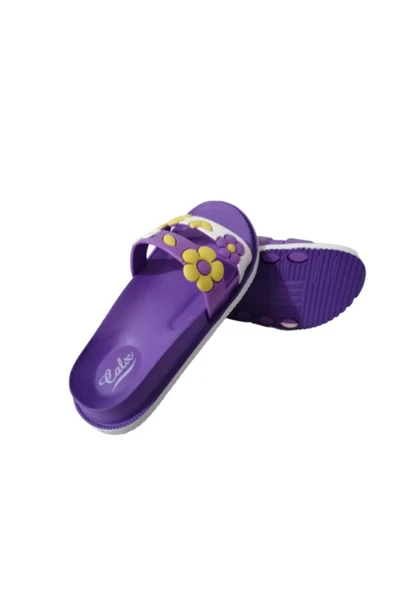 Calx Ca0185-020 Kız Çocuk Lila Çiçekli Günlük Yürüyüş Terlik - 2