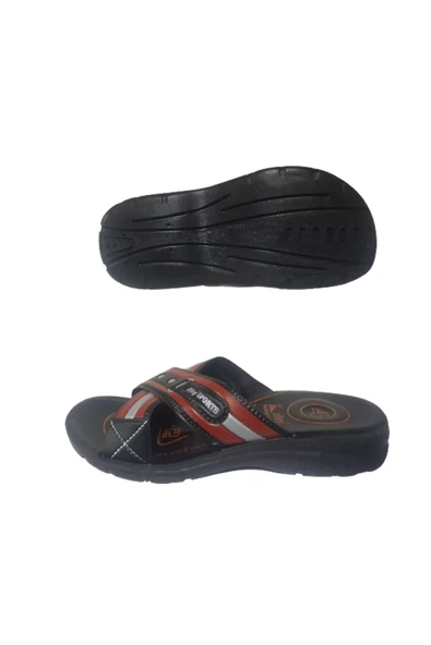 Ziley Unısex Siyah-Turuncu Ultra Hafif Günlük Terlik zley7997 - 5