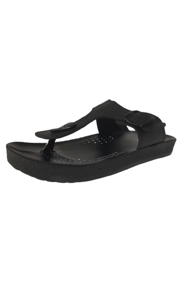 GEZER Siyah Unisex Rahat Hafif Ve Şık Parmak Arası Terlik - Resim 2