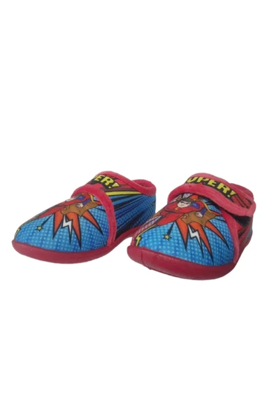 GEZER Erkek Çocuk Kırmızı Süper Kahraman Figürlü Ev İçi Okul Kreş Ultra Hafif Panduf gzerr54079 - 2