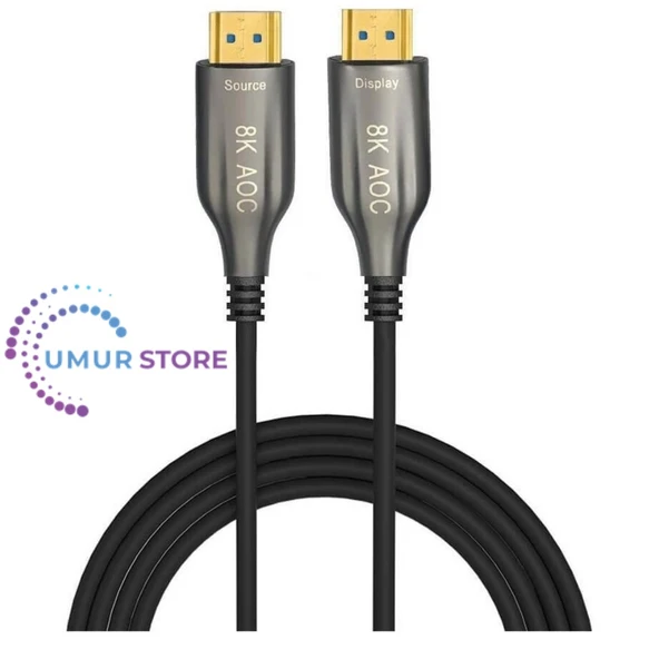 15 Metre - Aoc Fiber HDMI 2.1 Kablo - 48GBPS, 8K@60Hz, 4K@120Hz, 4K@60Hz, Earc, D-Hdr, Dolby Vision