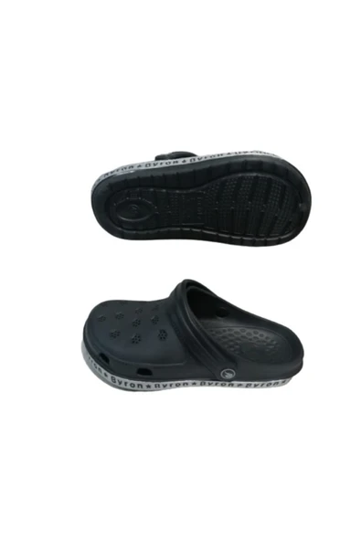 Byron Unisex Siyah Poliüretan Yürüyüş Terlik Sandalet - 4