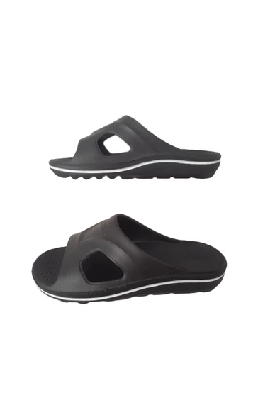 GEZER Unisex Siyah-beyaz Çizgili Banyo Balkon Plaj-deniz -havuz Günlük Terlik - 4