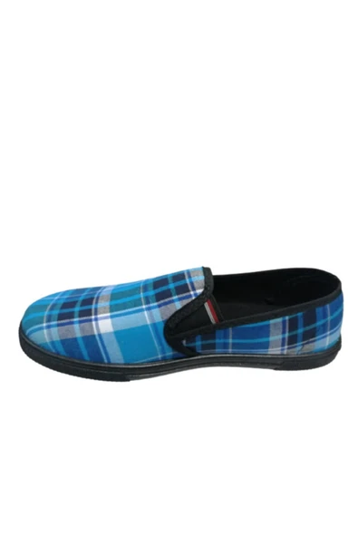 Comfort C0362-01 Unisex Mavi Desenli Keten Yazlık Ayakkabı - Resim 6