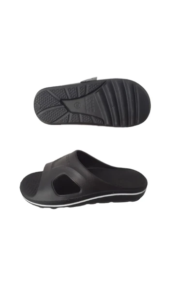 GEZER Unisex Siyah-beyaz Çizgili Banyo Balkon Plaj-deniz -havuz Günlük Terlik - 3