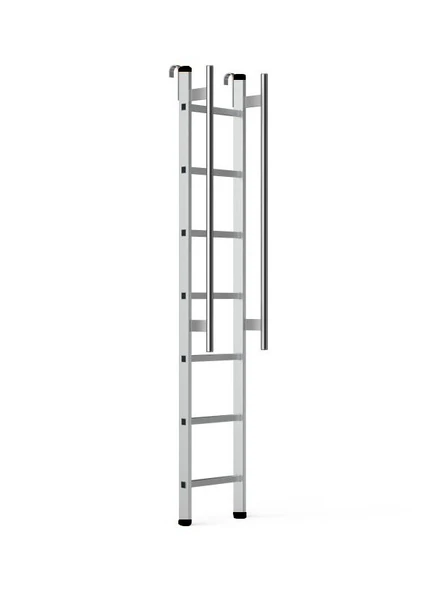 Narvon 2.5 Metre Korkuluklu Kancalı Alüminyum Merdiven - 1