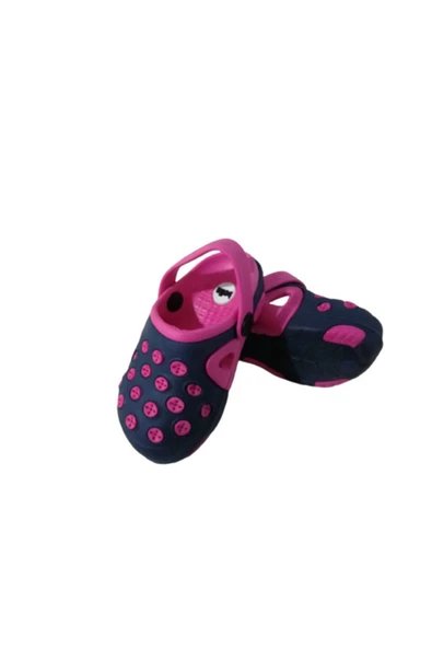 Akınal Bella Ak1986-010 Kız Çocuk Lacivert Fuşya Çift Taban Günlük Yürüyüş Terlik Sandalet - 2