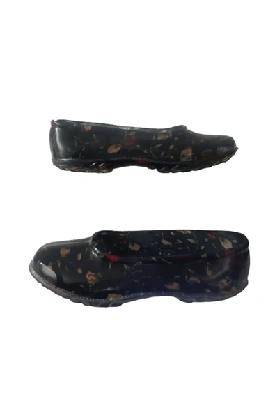 Emek Kadın Lastik Siyah-Kahve Laleli Kaymaz Taban İş Ayakkabısı emek320-22 ürün görseli