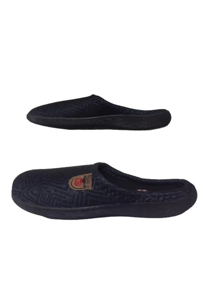 GEZER Erkek Lacivert -Mavi Çizgili Ortopedik Taban Günlük Ev İçi Terlik Gezerr302-11 - 3