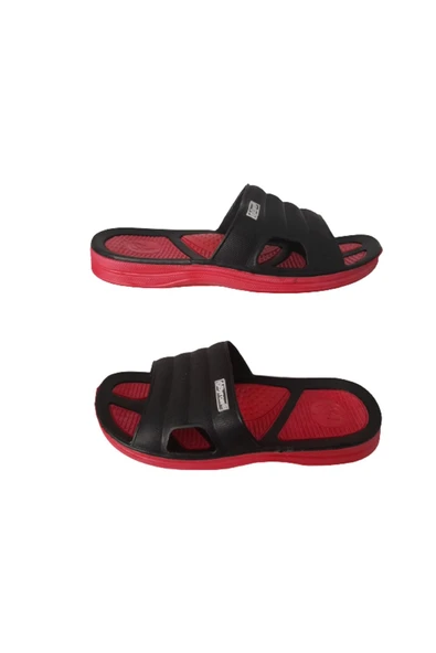 Byron Unisex Siyah-Kırmızı Kaymaz Taban Terlik ürün görseli
