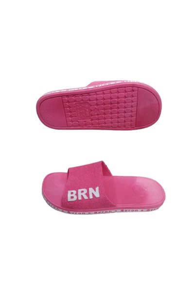 BRN B052-10 Kadın Pembe Kaymaz Taban Deniz Plaj Günlük Yürüyüş Terlik - 3