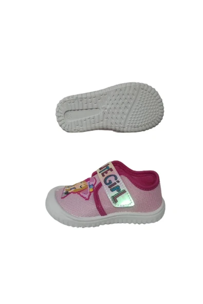 GEZER Kız Çocuk Pembe Beyaz Prenses Figürlü Ev İçi Okul Kreş Ultra Hafif Panduf gzerr59-179 - 5