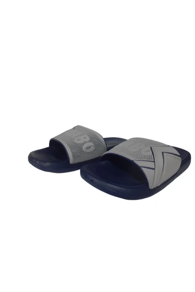 ALAABO Erkek Lacivert-Gri Yazılı Ultra Hafif Plaj Havuz Bahçe Terlik Alaboo320-799 - Resim 4
