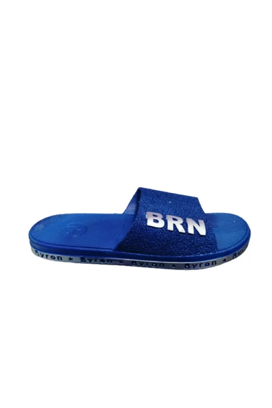 Byron Brn B050-10 Unisex Lacivert Beyaz Kaymaz Taban Deniz Plaj Havuz Günlük Yürüyüş Terlik - Resim 6