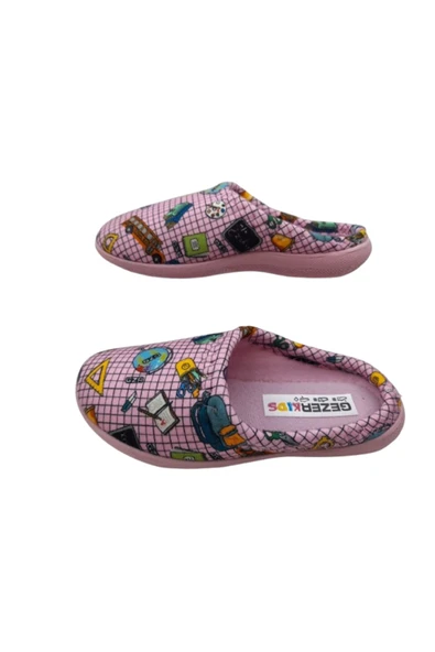 GEZER Kız Çocuk Pembe Ultra Hafif okul Araç-Gereçleri Desenli Ev İçi Terlik gztrt8521537 - 5