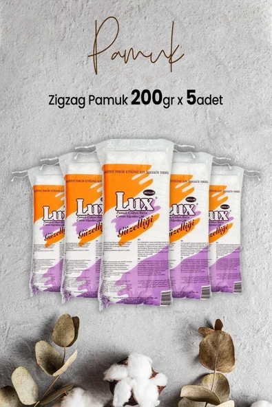 LUX Zigzag Pamuk 200 gr x 5 Adet ürün görseli 1