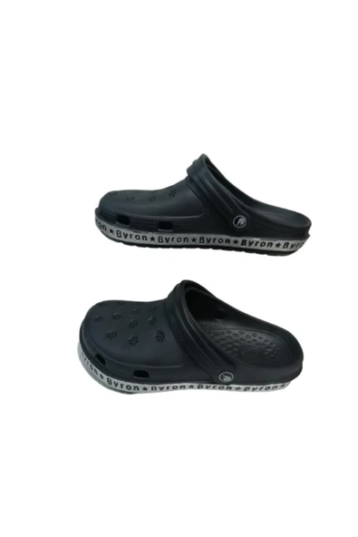 Byron Unisex Siyah Poliüretan Yürüyüş Terlik Sandalet - 5