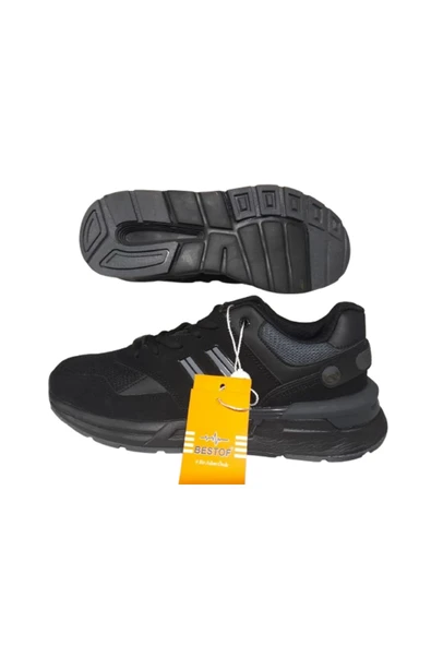 Best Of Erkek Siyah Ortopedik Taban Yürüyüş Ayakkabısı bstf203-00 - Resim 3