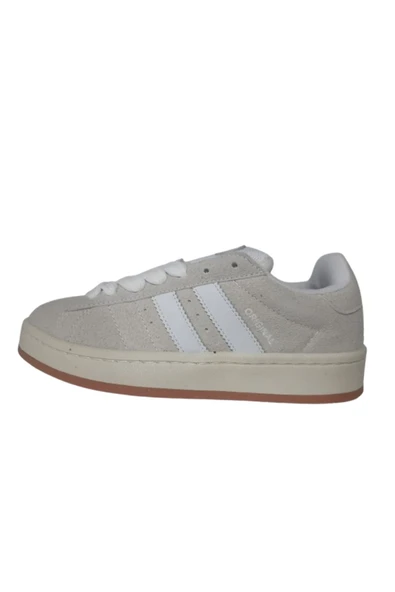 BS BLACK SEA Black Sea Unısex Buz Beyaz Süet Kalın Bağcıklı Günlük Ayakkabı BCS957-22 - Resim 3