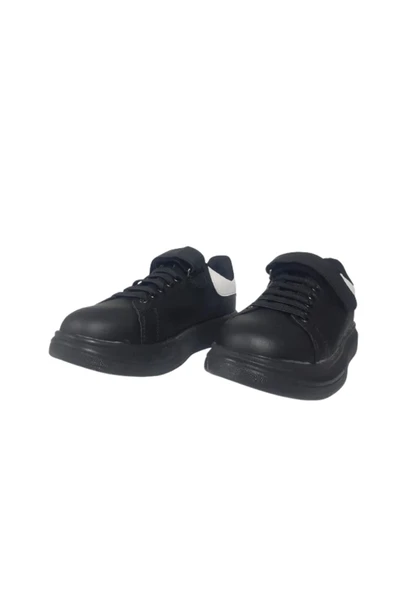 ARVENZO Unısex Çocuk Siyah Beyaz Ortopedik Taban Yürüyüş Ayakkabı Arvzo366-00 - Resim 2