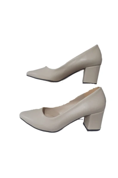 Nirvana Shoes Kadın Bej Kısa Topuklu Abiye Ayakkabı Nrvna662-79 - 5