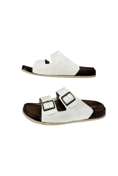 Witta Kadın Beyaz Ortopedik Terlik - Resim 3