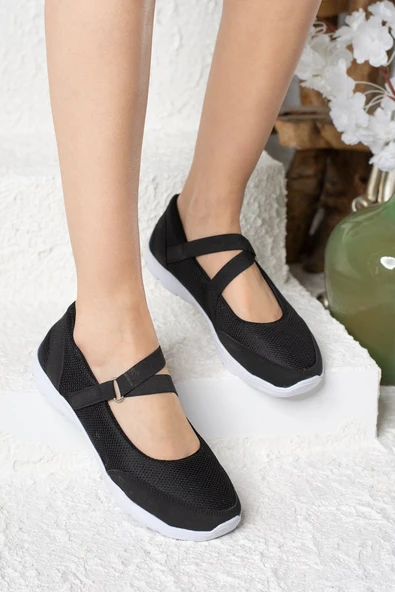 Kadın Babet Kolay Giyilebilir Hava alabilen Hafif Rahat Taban Esnek Günlük Spor Ayakkabı 048